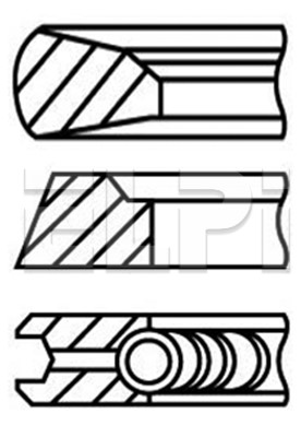 Set segmenti piston LP182 3328 STD ELPI